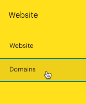 Domains in Mailchimp sidebar