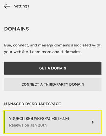 Transfer domain from Squarespace to another registrar.