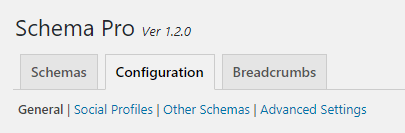 Schema Pro configuration tab