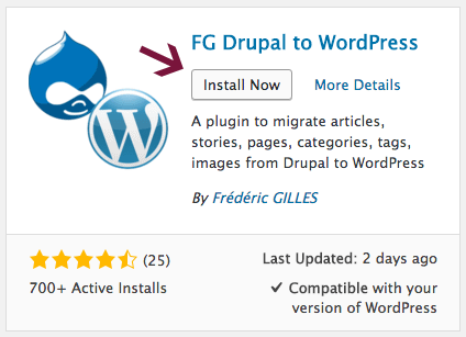 Drupal to WordPress site migration plugin