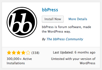Installing the bbPress WordPress plugin