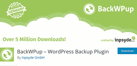 Backup WordPress for free with BackWPup.