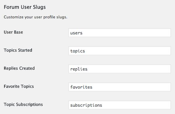 Forum user slugs in bbPress