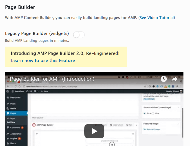Build custom pages for AMP