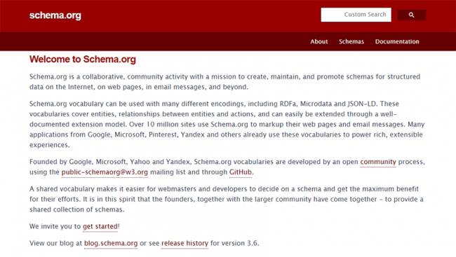 Schema.org website