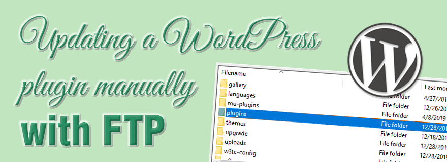 Updating a WordPress plugin manually via FTP