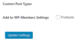 Custom post types in WP-Members