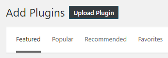 Upload Plugin in WordPress dashboard