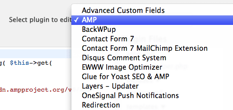 AMP plugin editor.