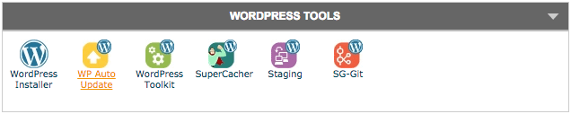 WordPress tools in SiteGround's cPanel